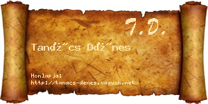 Tanács Dénes névjegykártya